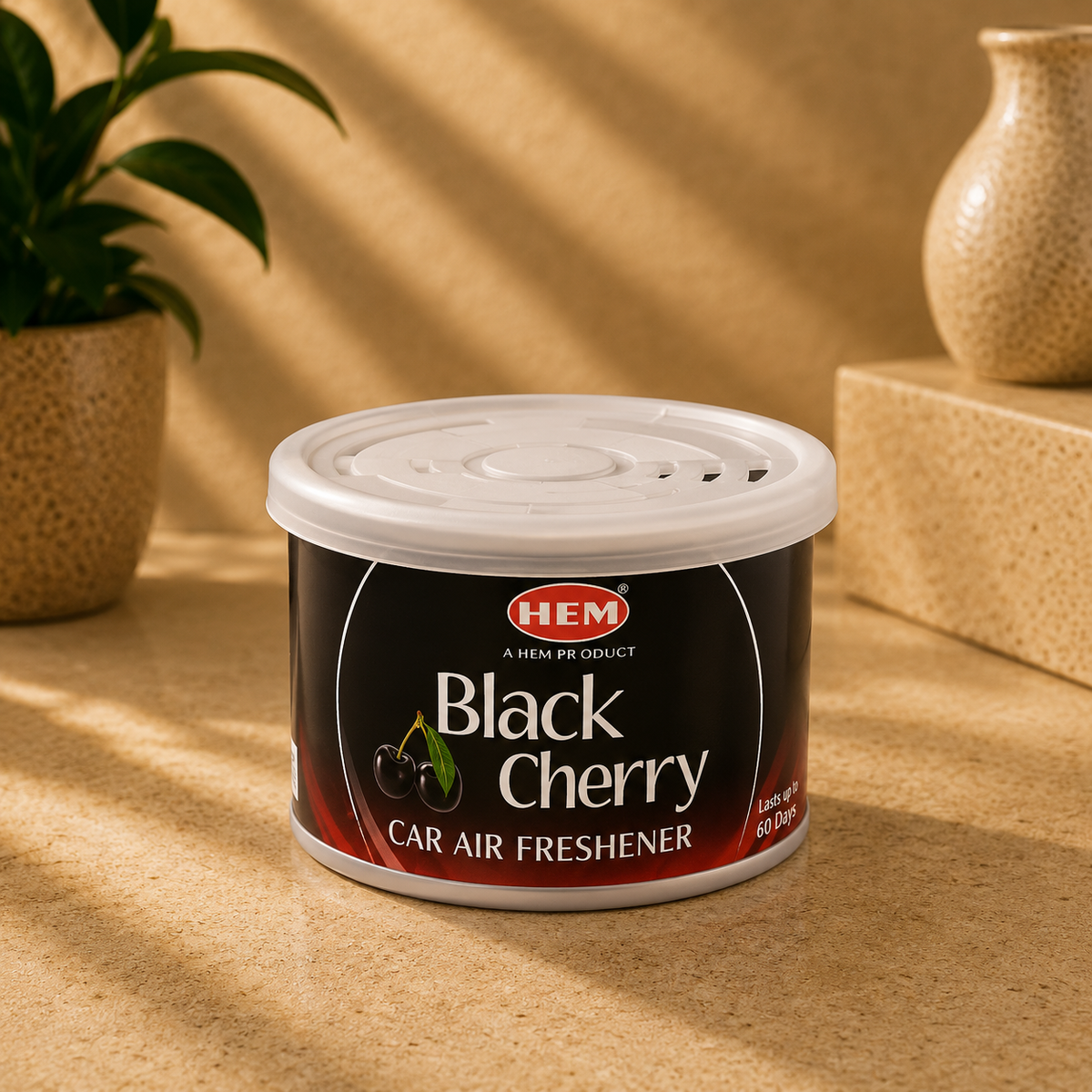 HEM Black Cherry Car Air Freshener (Gel Tin)