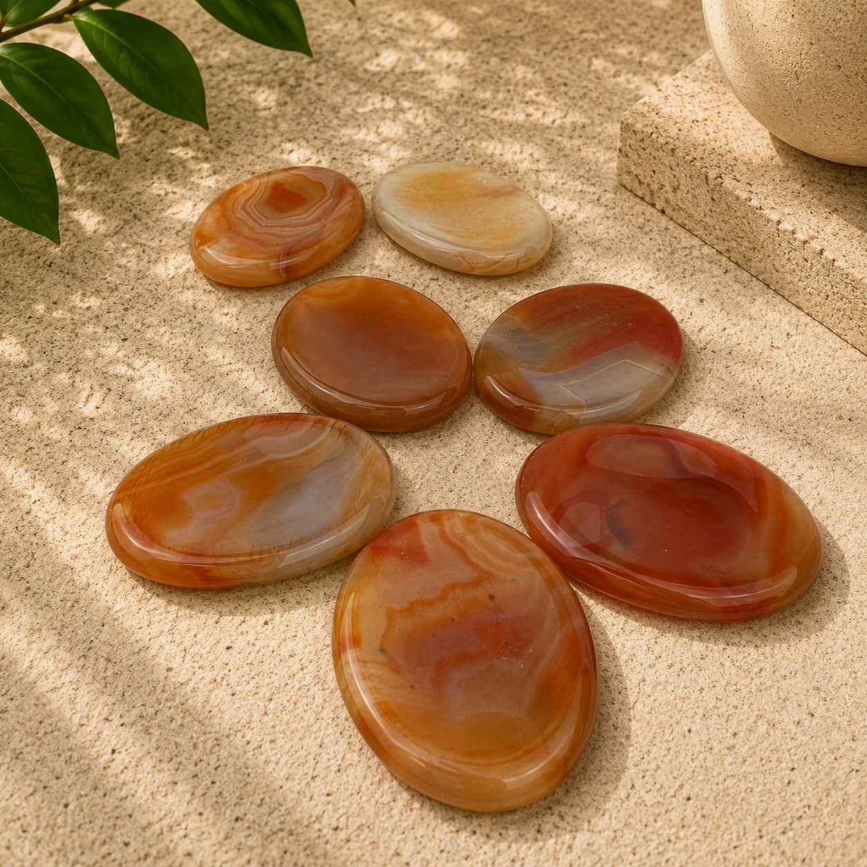 Carnelian Worry Stone - 1.75 inch