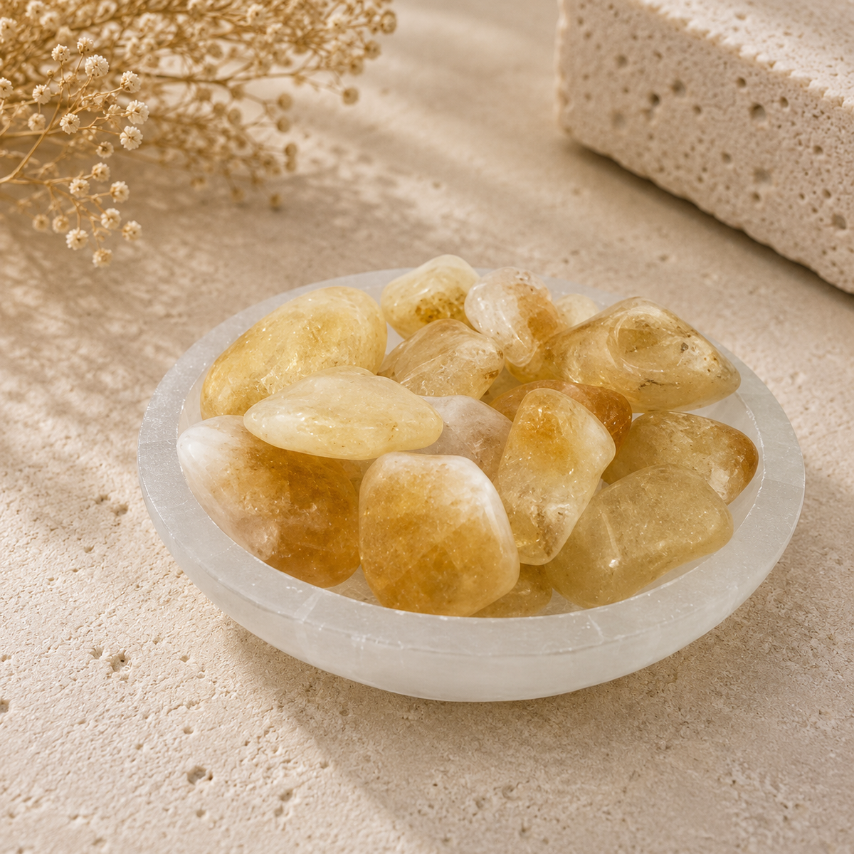 Citrine Tumbled Stone - 20-40 mm