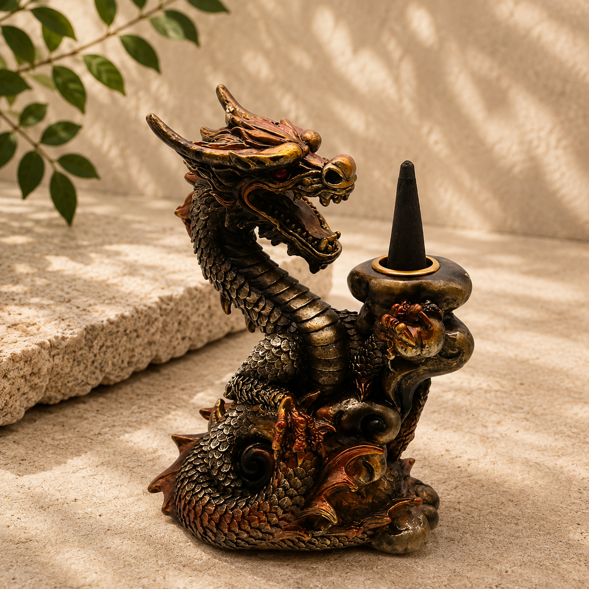 Coiled Dragon Backflow Burner - 6 inch