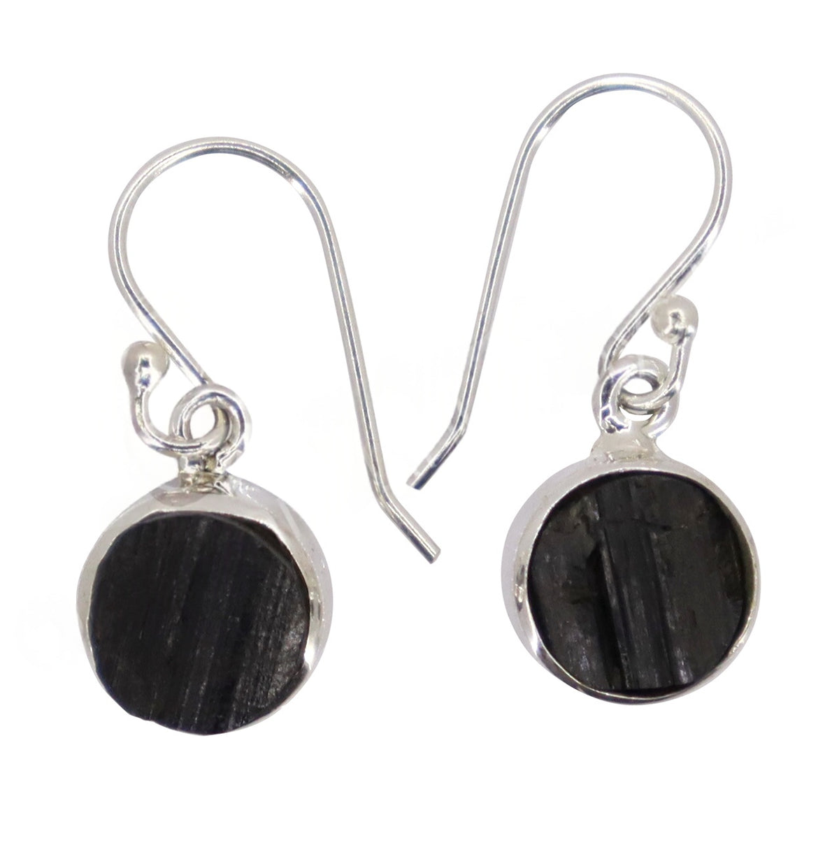 Black Tourmaline Sterling Silver Earrings