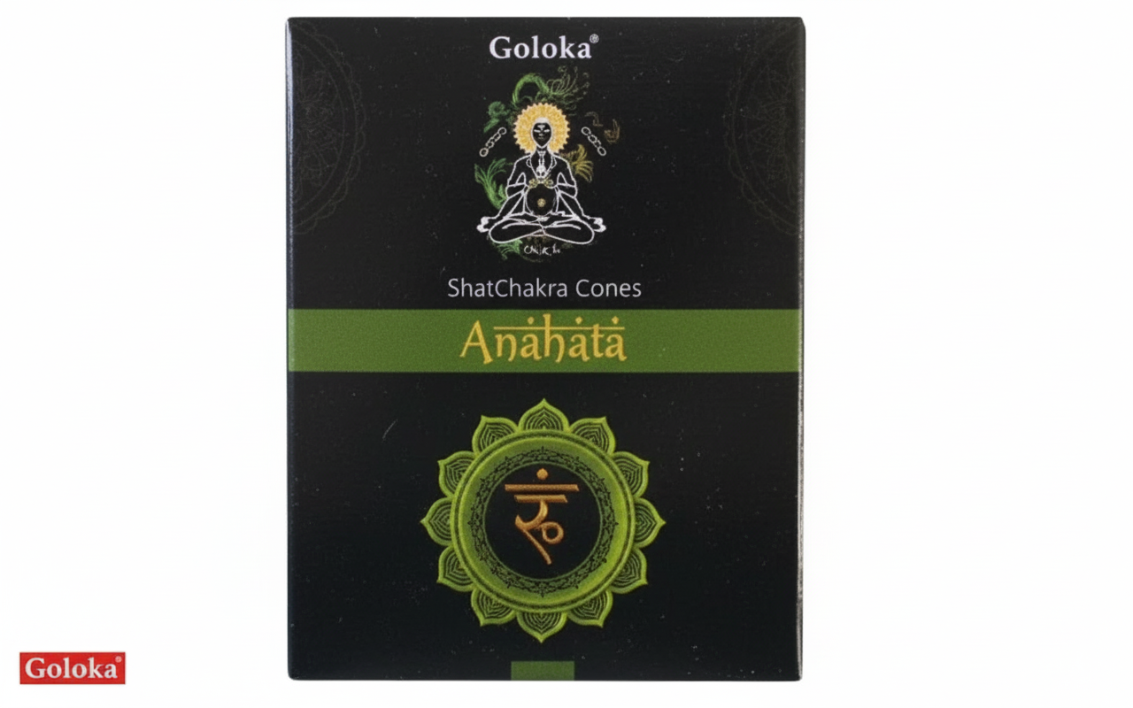 Goloka Anahata Heart Chakra (Anahata) Cone Incense (10 Cones)