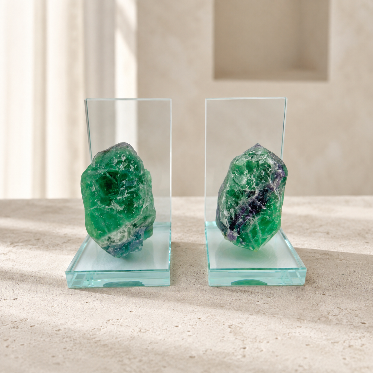 Fluorite Rough Bookends - 5.5 inch