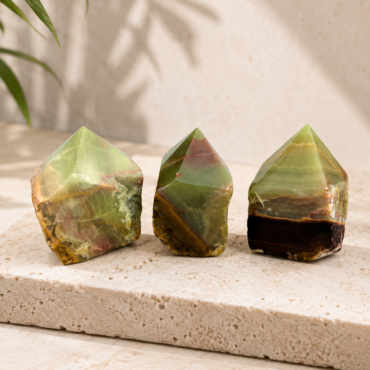 Green Aragonite Top Polished Point - 2.5-3.0 inch