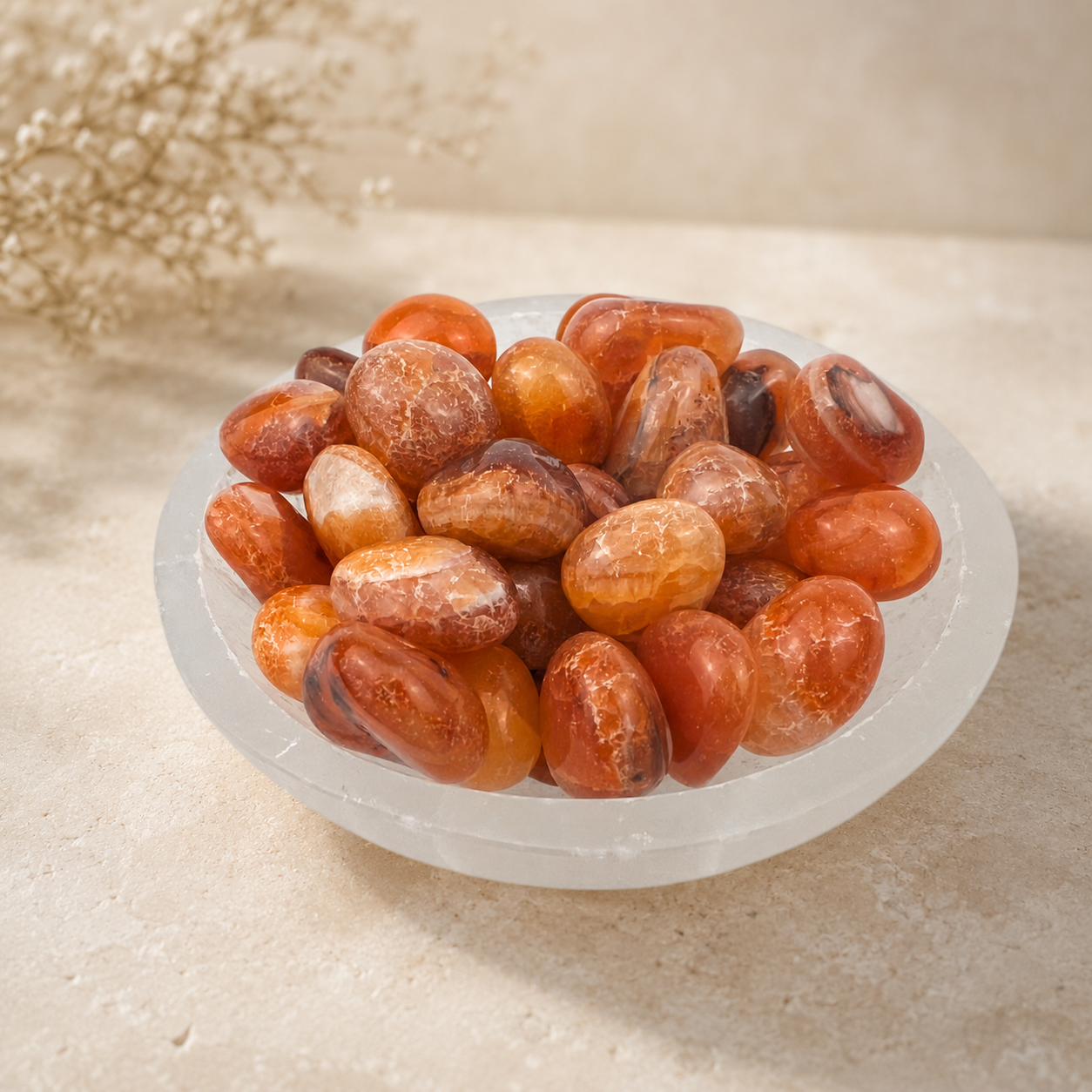 Carnelian Tumbled Stone - 15-40 mm