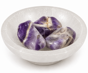Chevron Amethyst Tumbled Stone - 20-50 mm