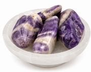 Chevron Amethyst Tumbled Stone - 20-50 mm