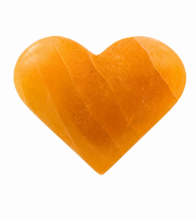 Orange Calcite Heart - 2-2.25 inch