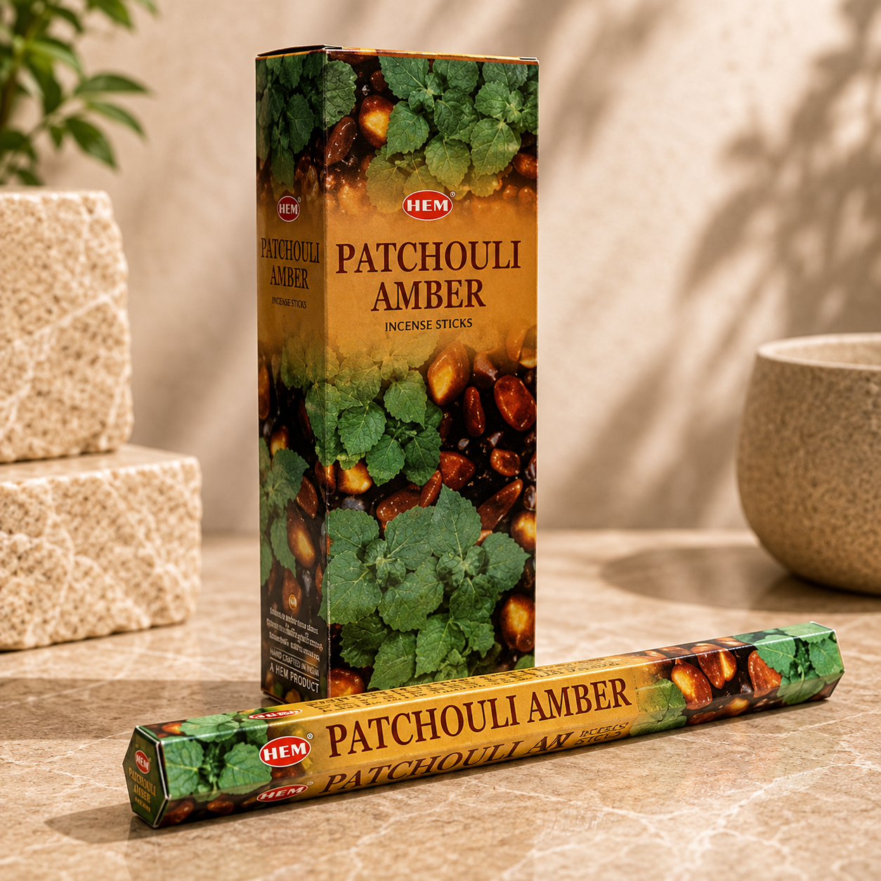 HEM Patchouli Amber Incense Sticks (20g)