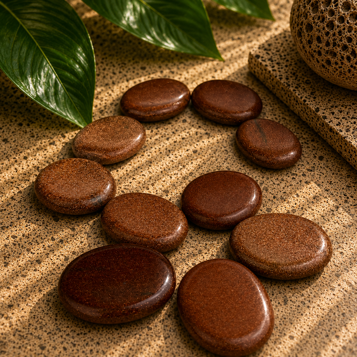 Goldstone Worry Stone - 2 inch