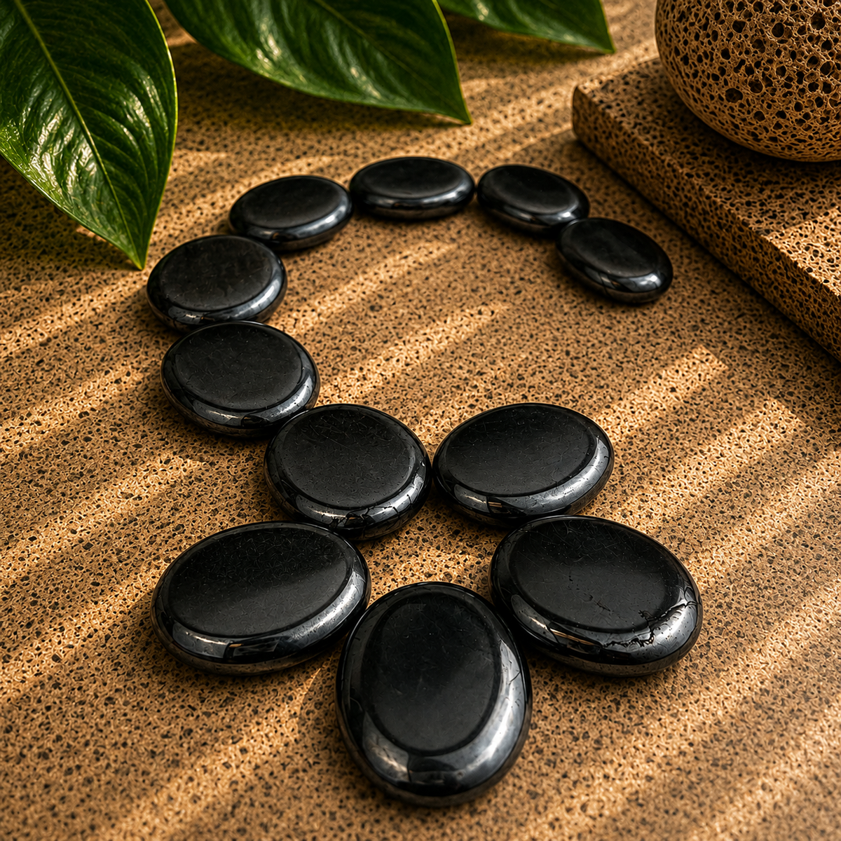 Hematite Worry Stone - 2 inch