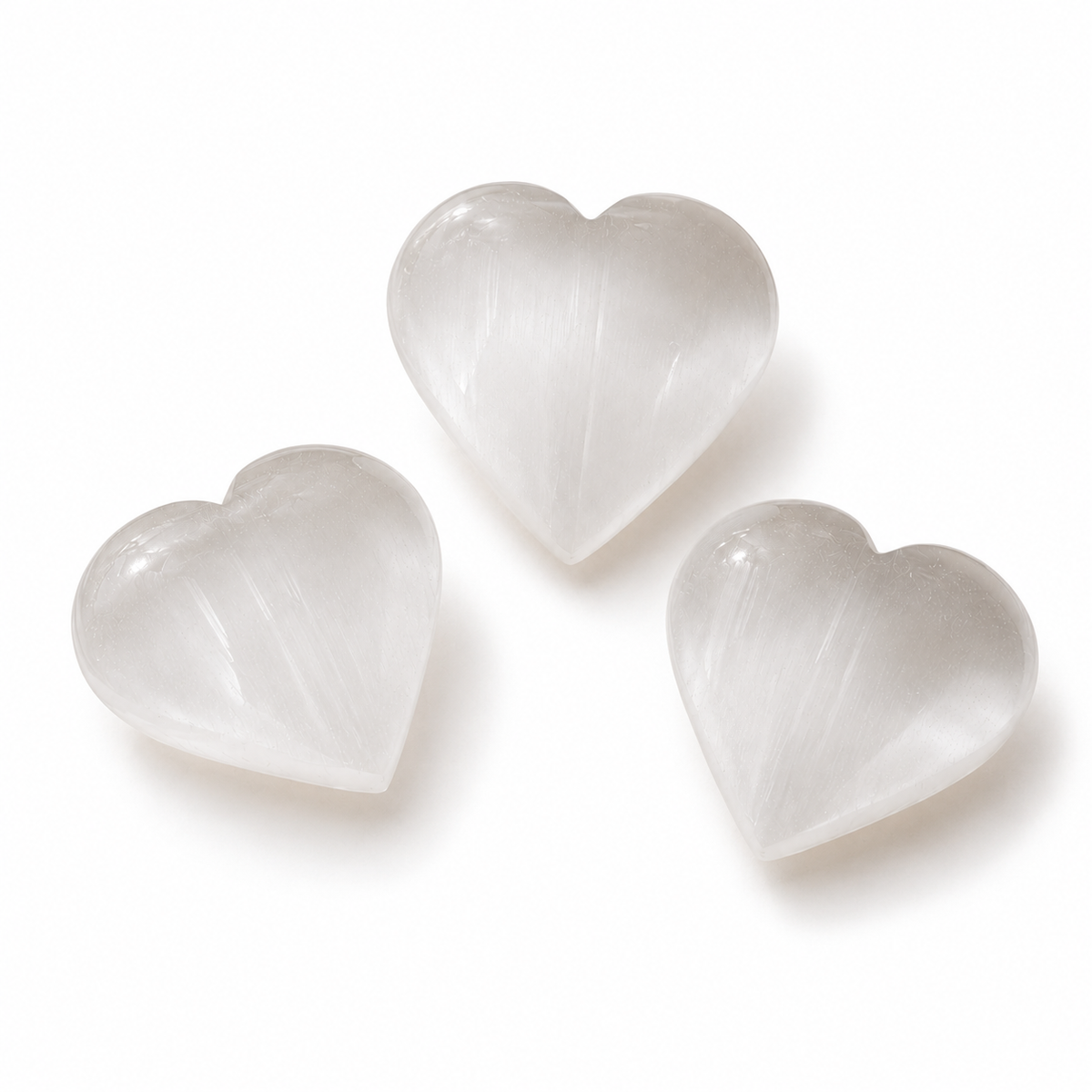 Selenite Puffed Heart - 3-3.25 inch