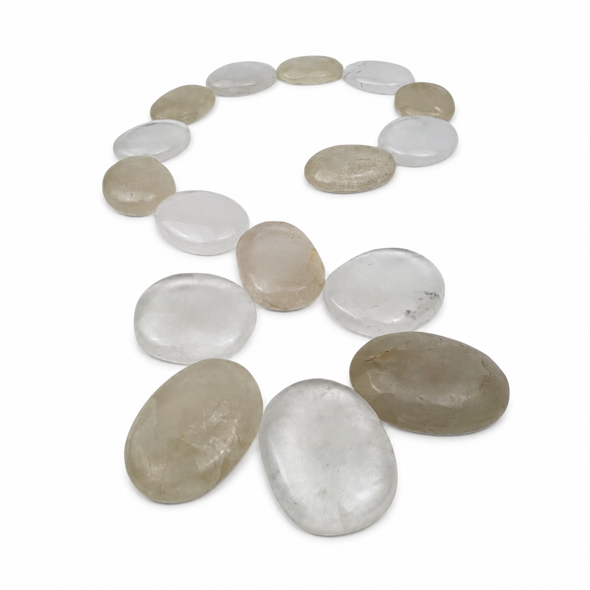 Clear Quartz Worry Stone - 1.5-1.75 inch