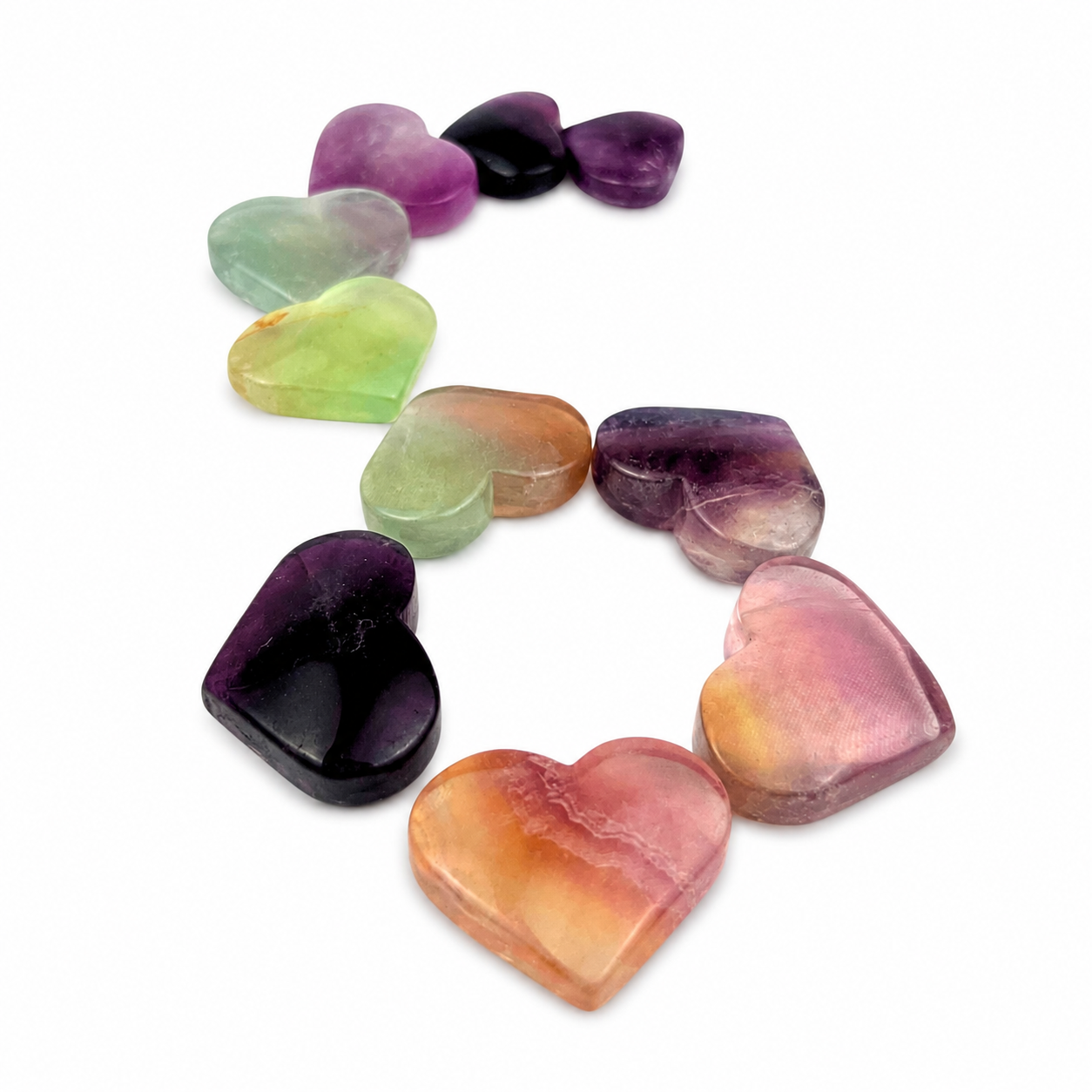 Rainbow Fluorite Heart - 1.25-1.5 inch