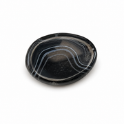 Black Onyx Worry Stone - 1.5-1.75 inch