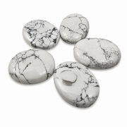White Howlite Worry Stone - 1.5-1.75 inch