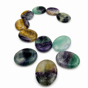 Rainbow Fluorite Worry Stone - 2 inch