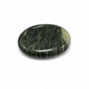 Green Hair Jasper Worry Stone - 2 inch