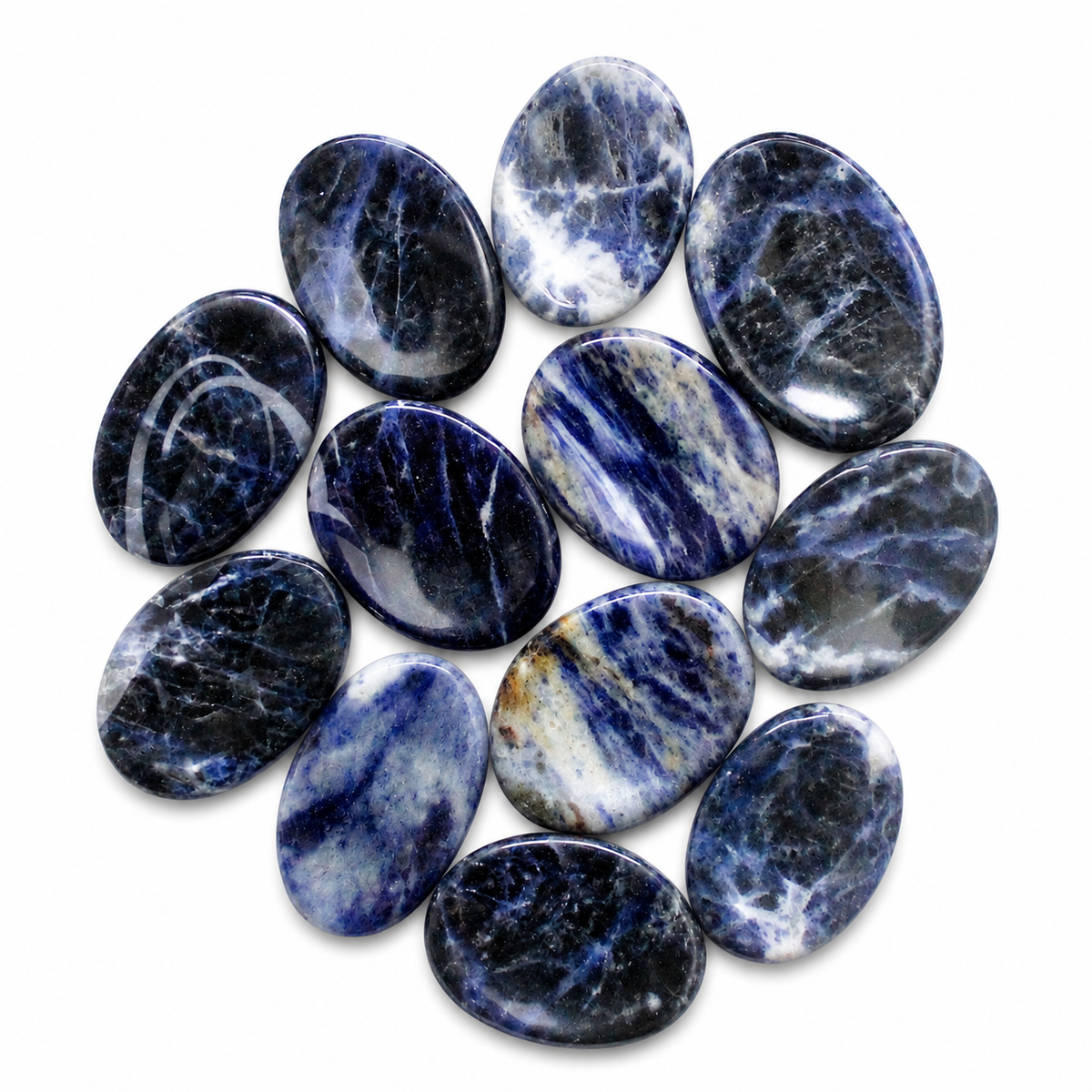 Sodalite Worry Stone - 1.5-1.75 inch