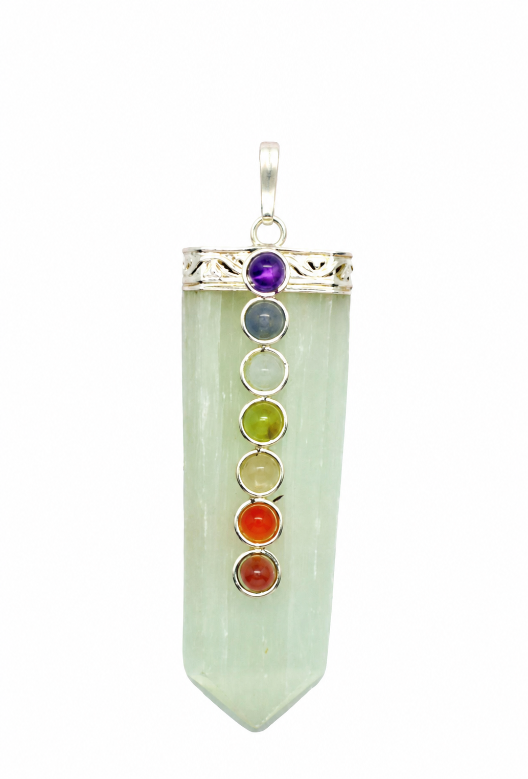 Selenite Chakra Pendant