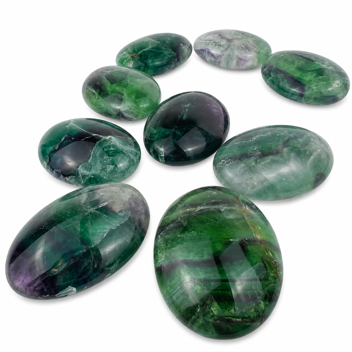 Fluorite Palm Stone - 2.5-2.75 inch