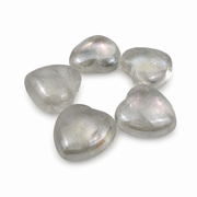 Angel Aura Plated Crystal Quartz Heart - 1.0 inch