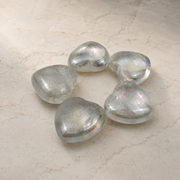 Angel Aura Plated Crystal Quartz Heart - 1.0 inch