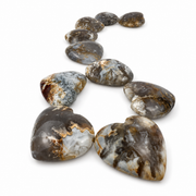 Opalized Petrified Wood Heart - 2.0 inch