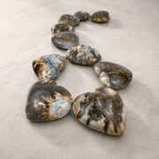 Opalized Petrified Wood Heart - 2.0 inch
