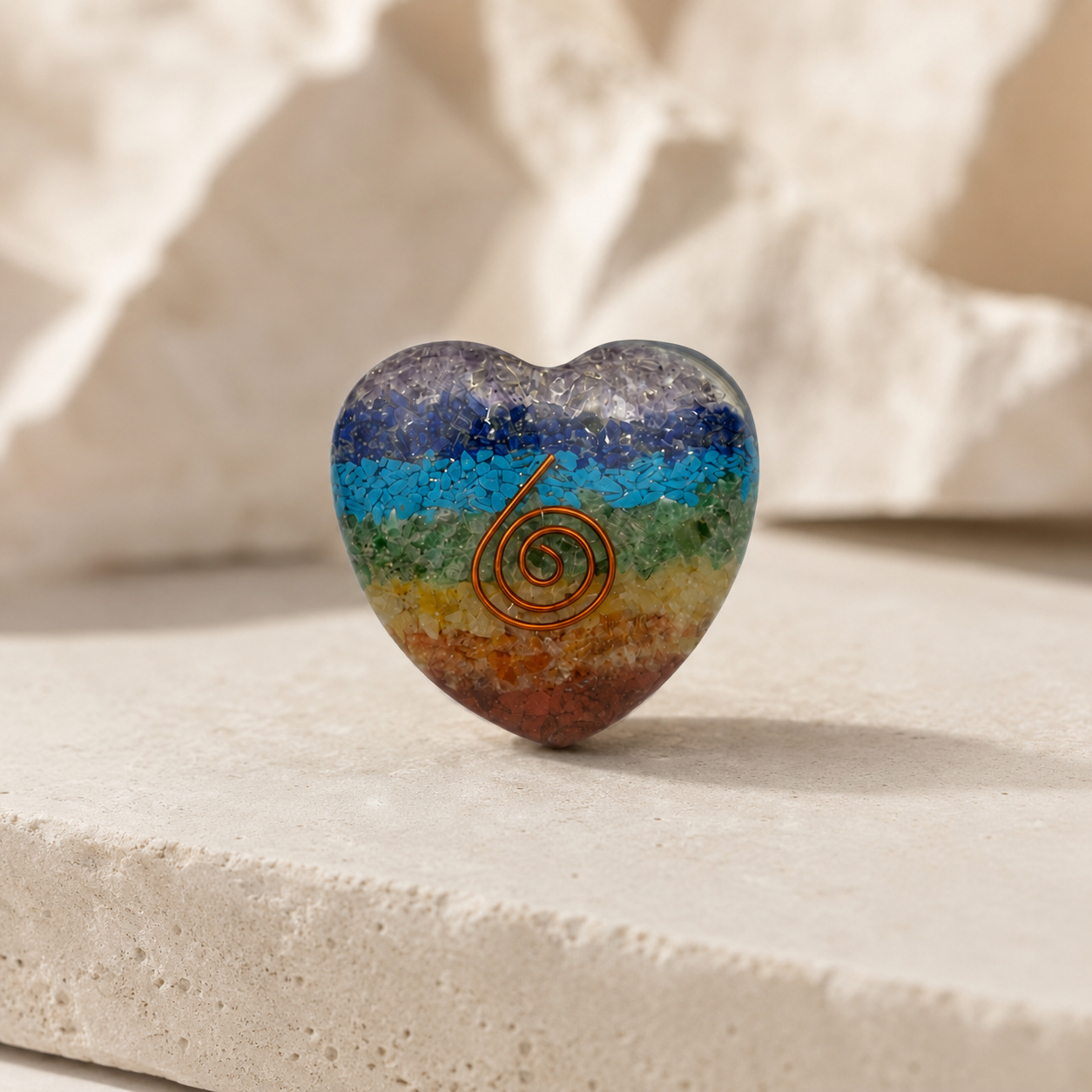 Chakra Orgone Heart - 2 inch