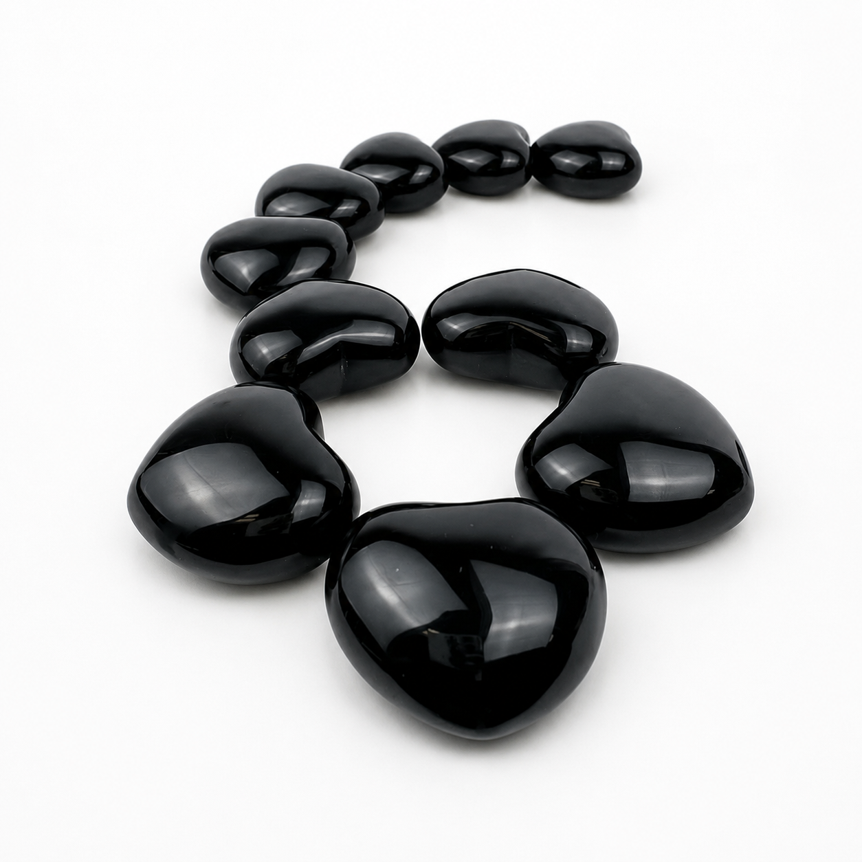 Black Obsidian Heart - 1.4-1.75 inch