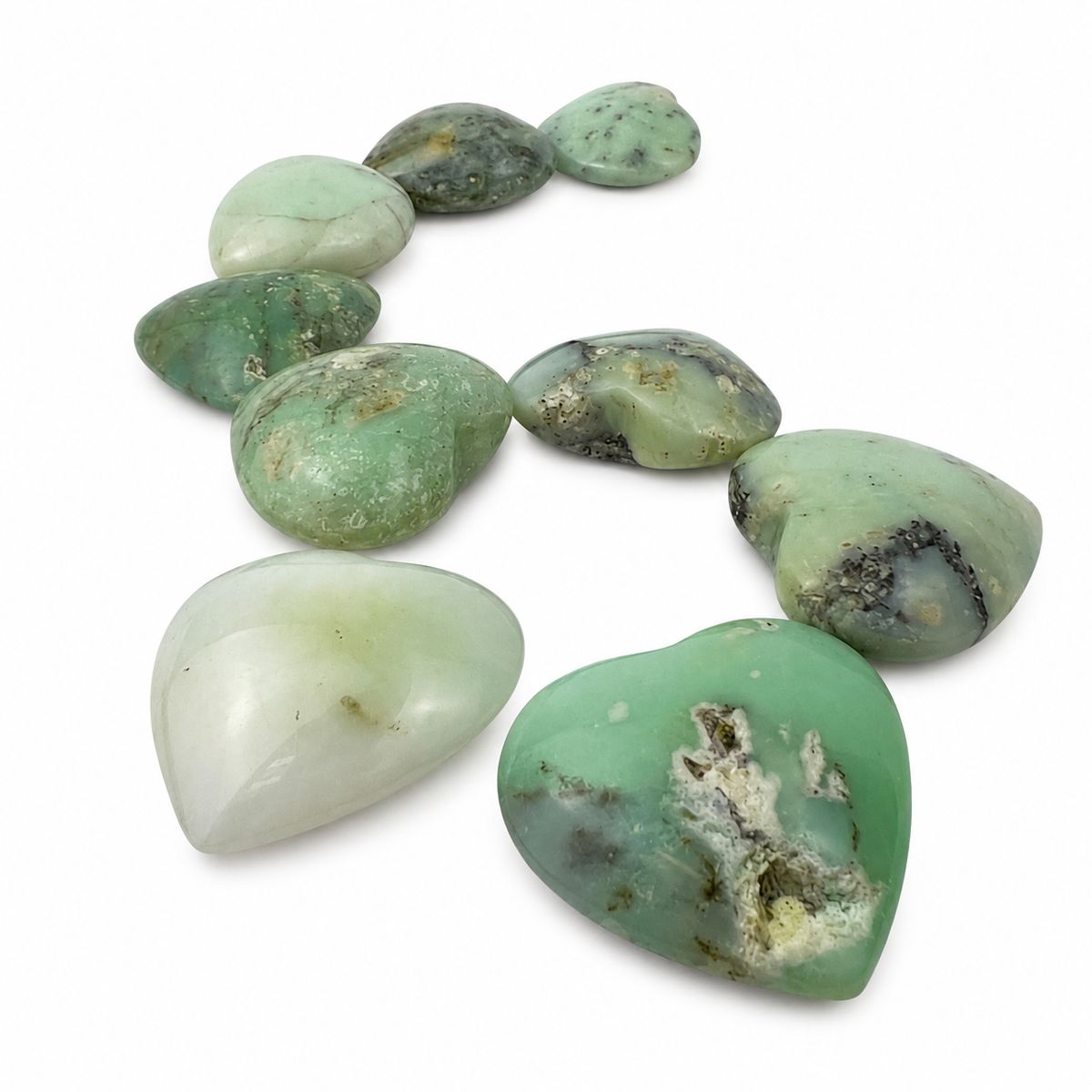 Green Chrysoprase Heart - 1.75 inch