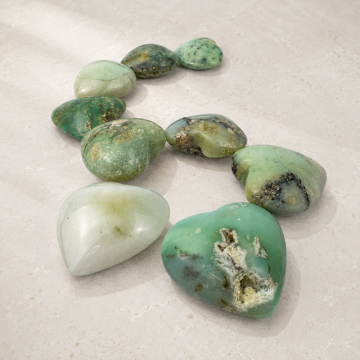 Green Chrysoprase Heart - 1.75 inch
