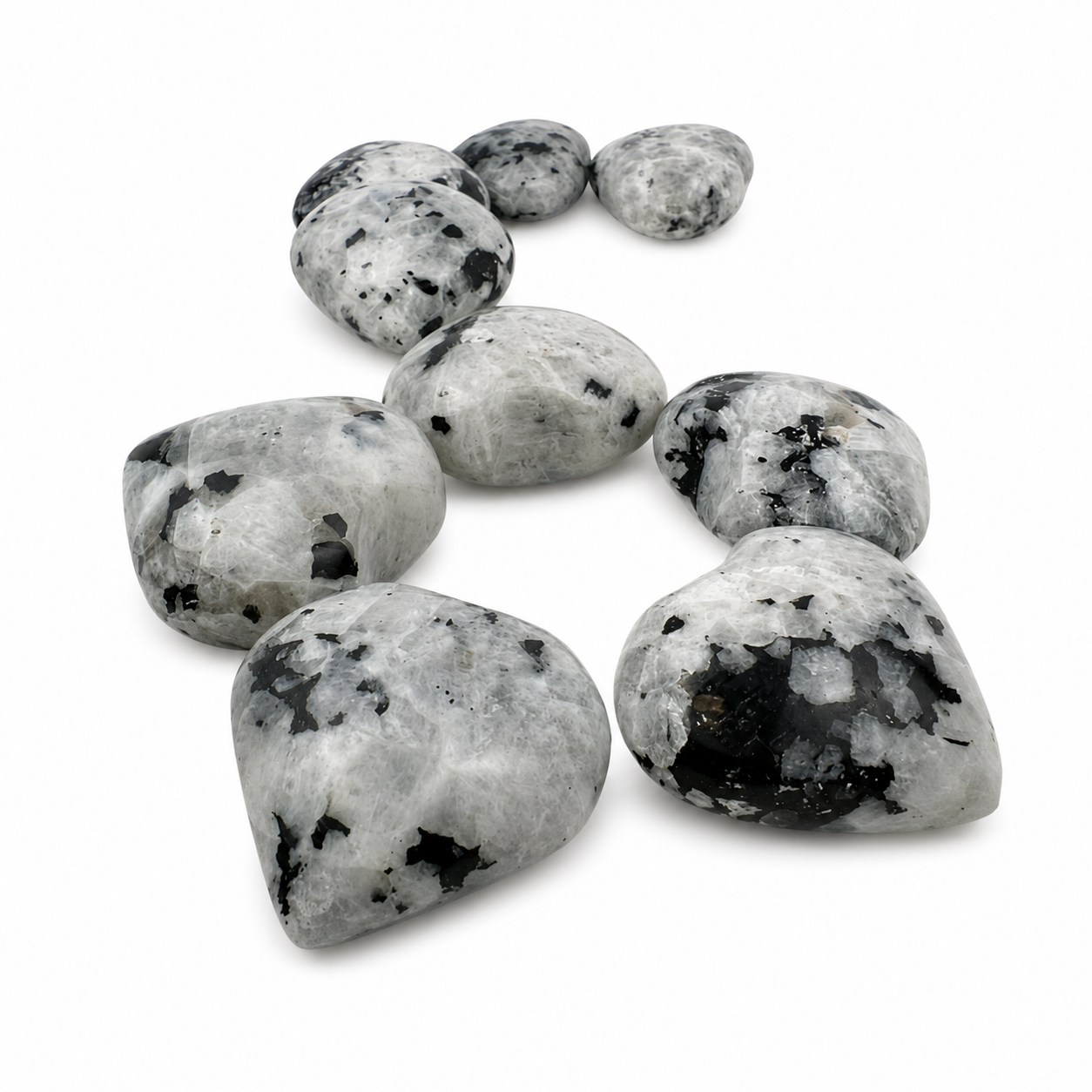 Rainbow Moonstone Heart - 1.8-2.1 inch