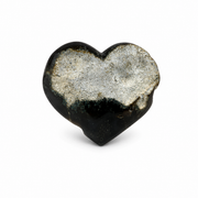 Black Agate with Quartz Heart - 4.75 inch