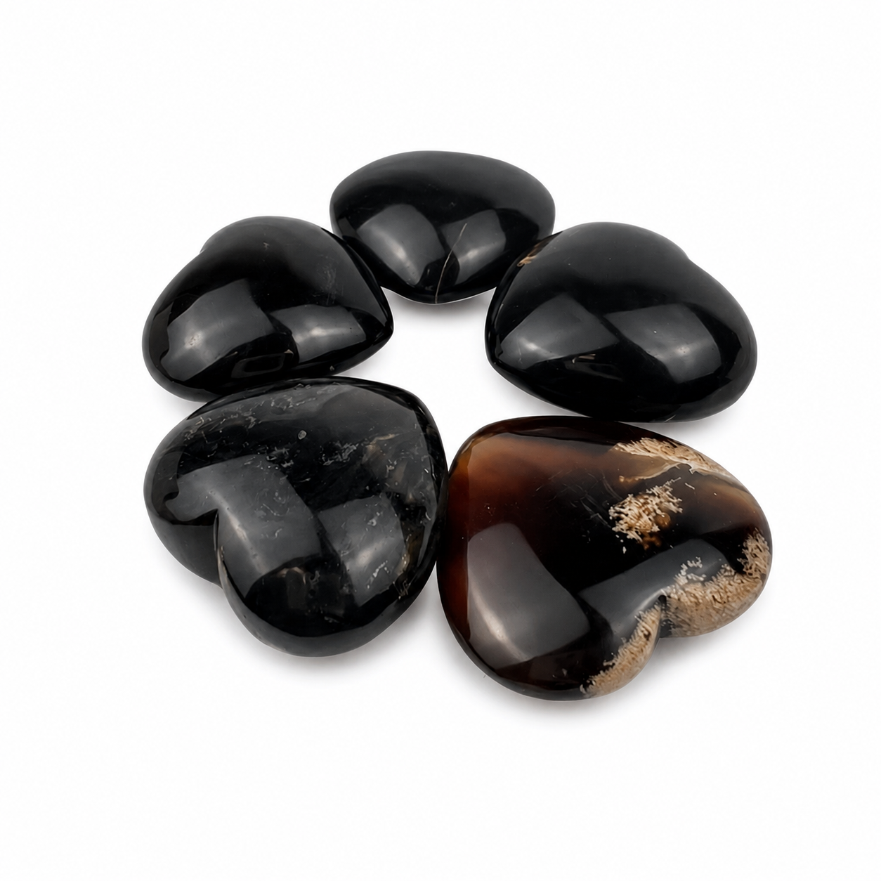 Zebra Amber Heart - 2.0 inch