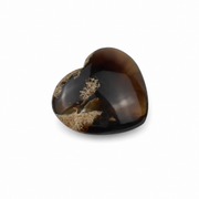 Zebra Amber Heart - 2.0 inch