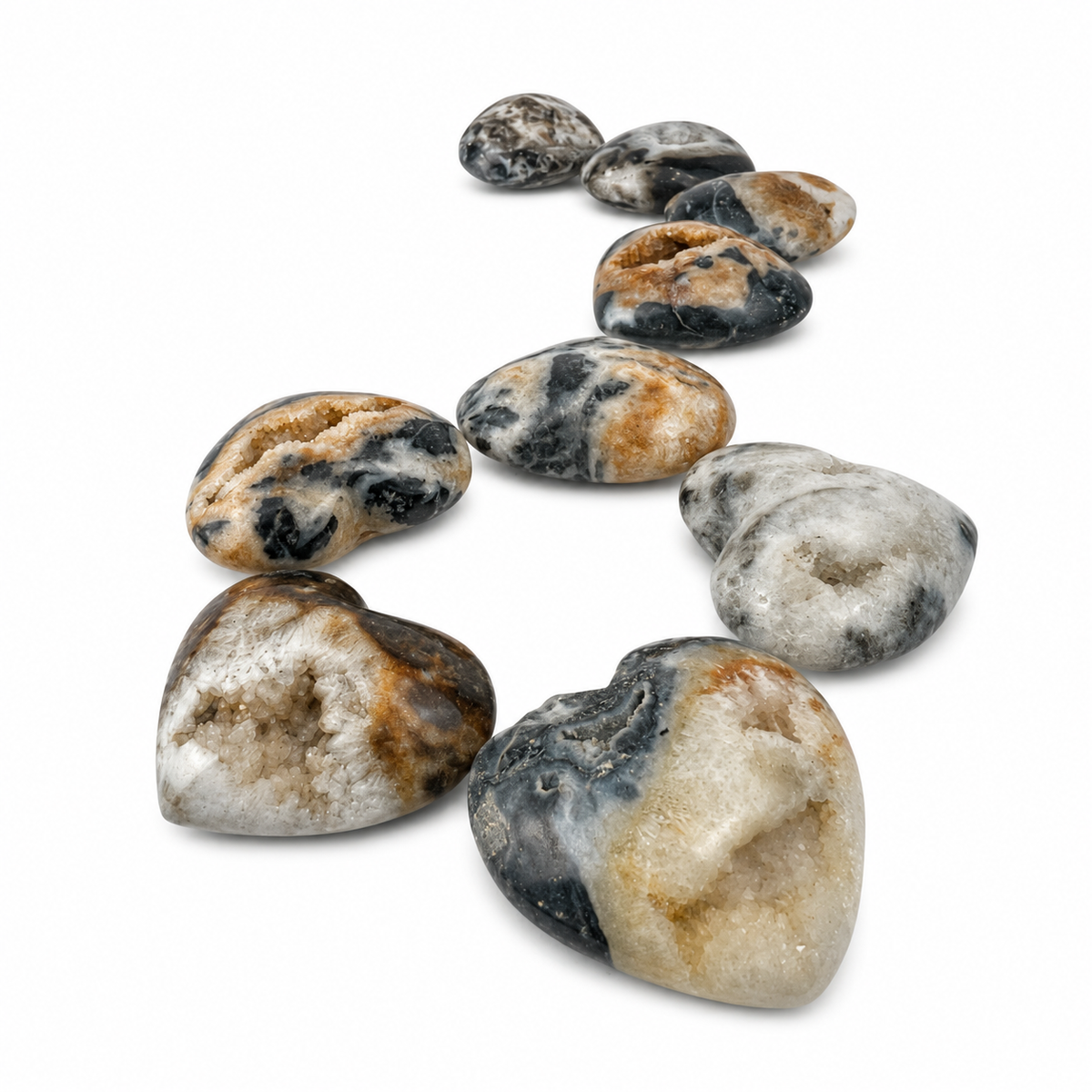 Dendritic Agate with Druse Heart - 2.0 inch