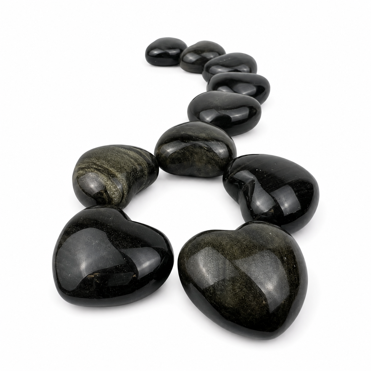 Golden Sheen Obsidian Heart - 1.75 inch