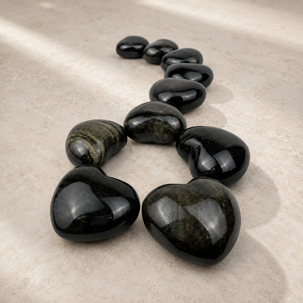 Golden Sheen Obsidian Heart - 1.75 inch