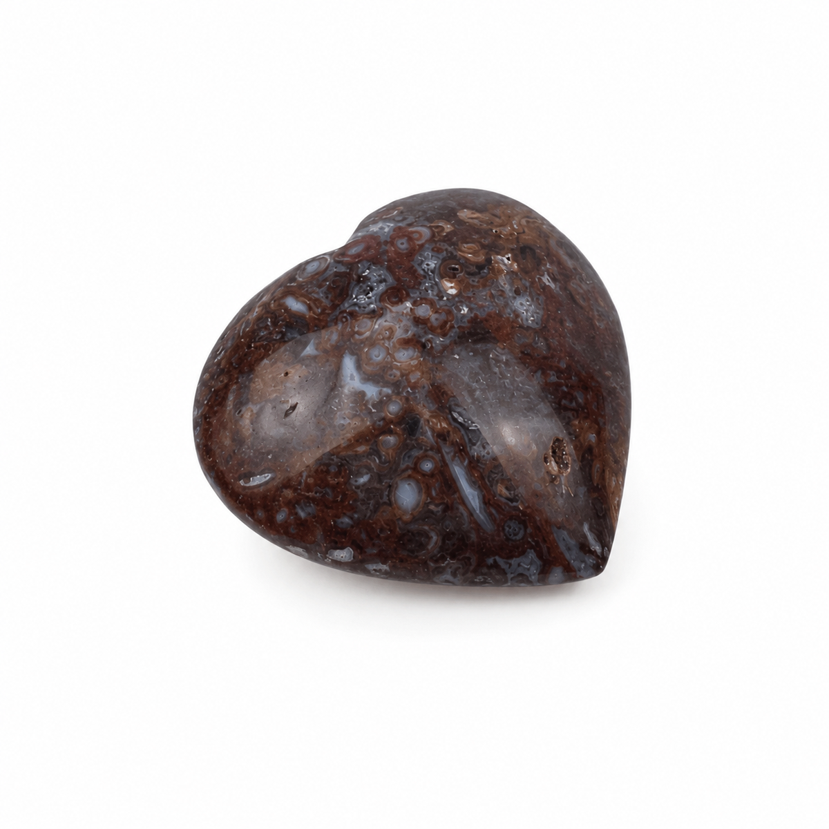 Plume Agate Heart - 1.75-1.9 inch