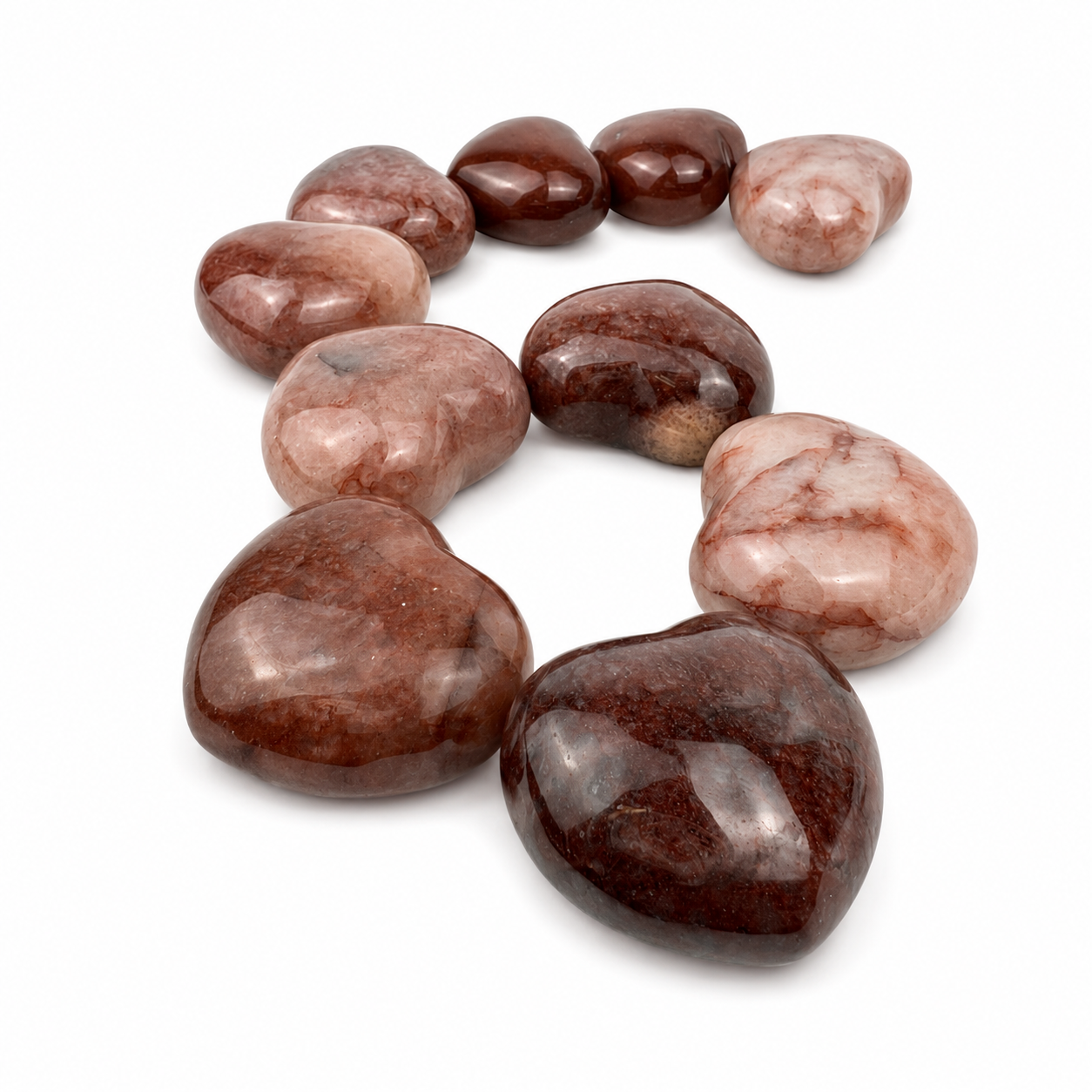 Red Guava Quartz Heart - 1.75 inch