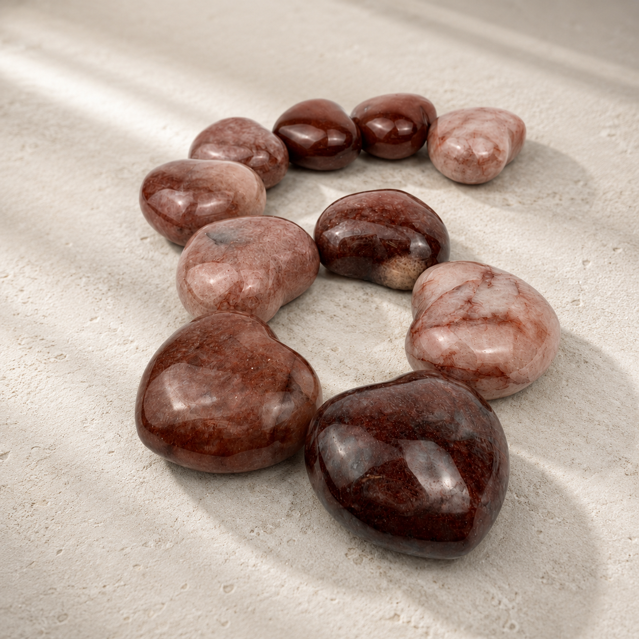 Red Guava Quartz Heart - 1.75 inch