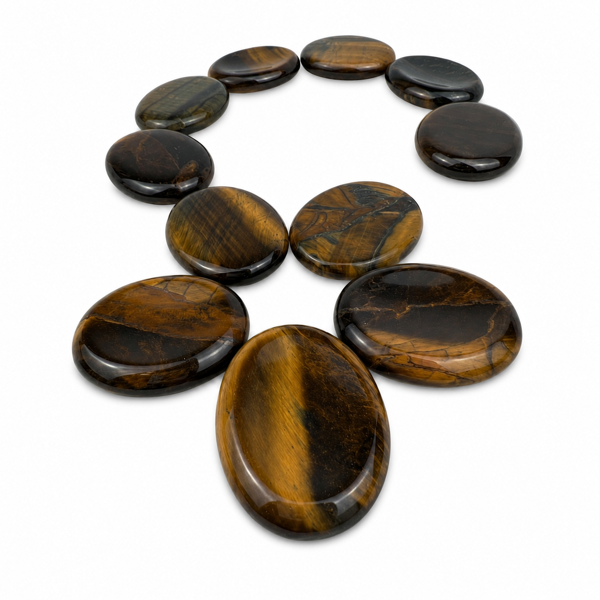 Blue Tiger Eye Worry Stone - 2 inch