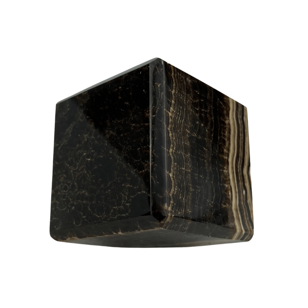 Chocolate Calcite Cut Cube - 2.5 inch
