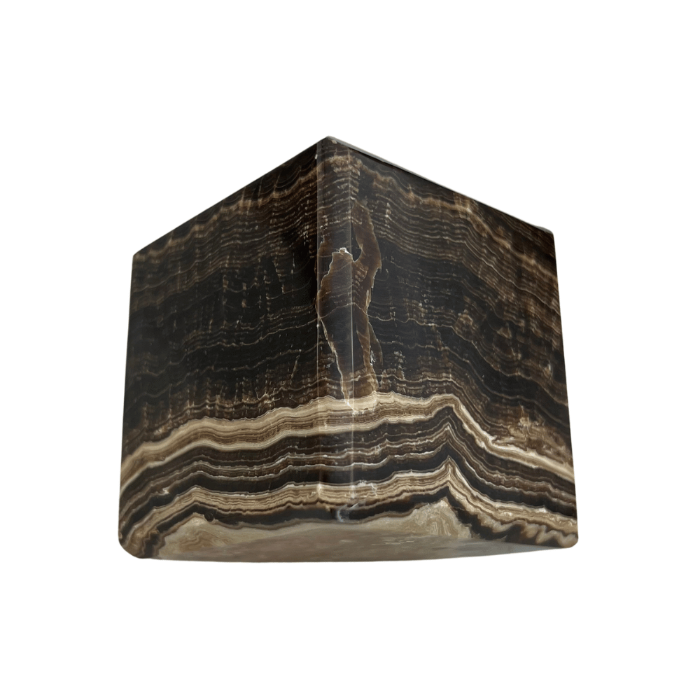 Chocolate Calcite Cut Cube - 2.5 inch