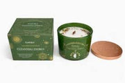 Goloka Cleansing Energy Manifestations Crystal Candle - Green