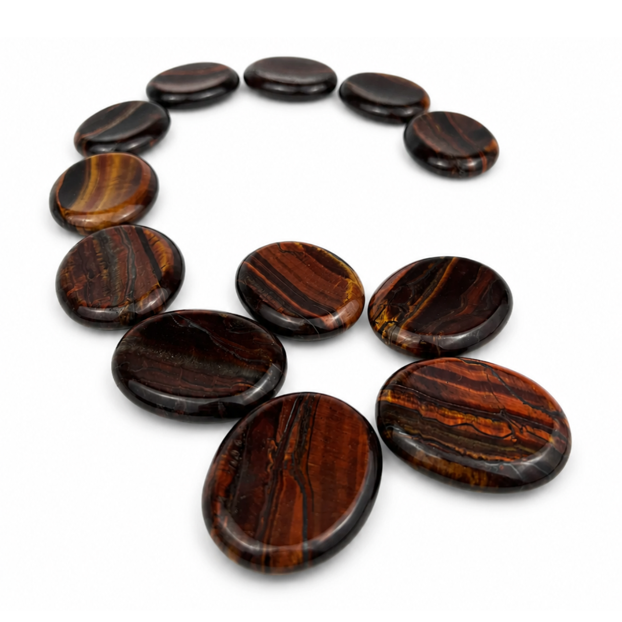 Red Tiger Eye Worry Stone - 2 inch