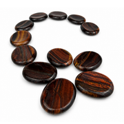 Red Tiger Eye Worry Stone - 2 inch
