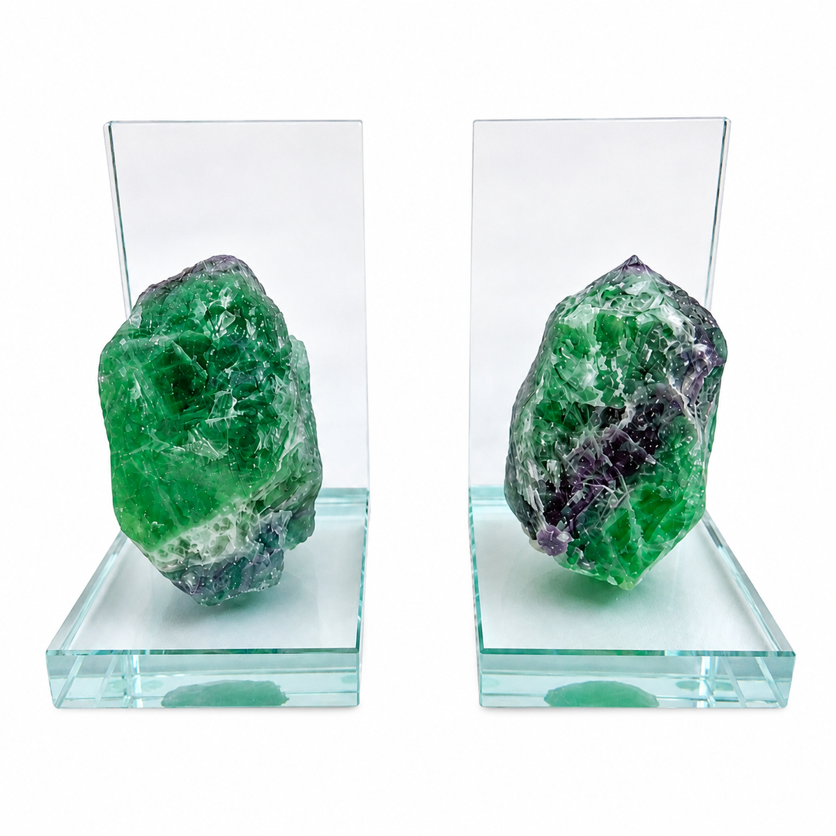 Fluorite Rough Bookends - 5.5 inch